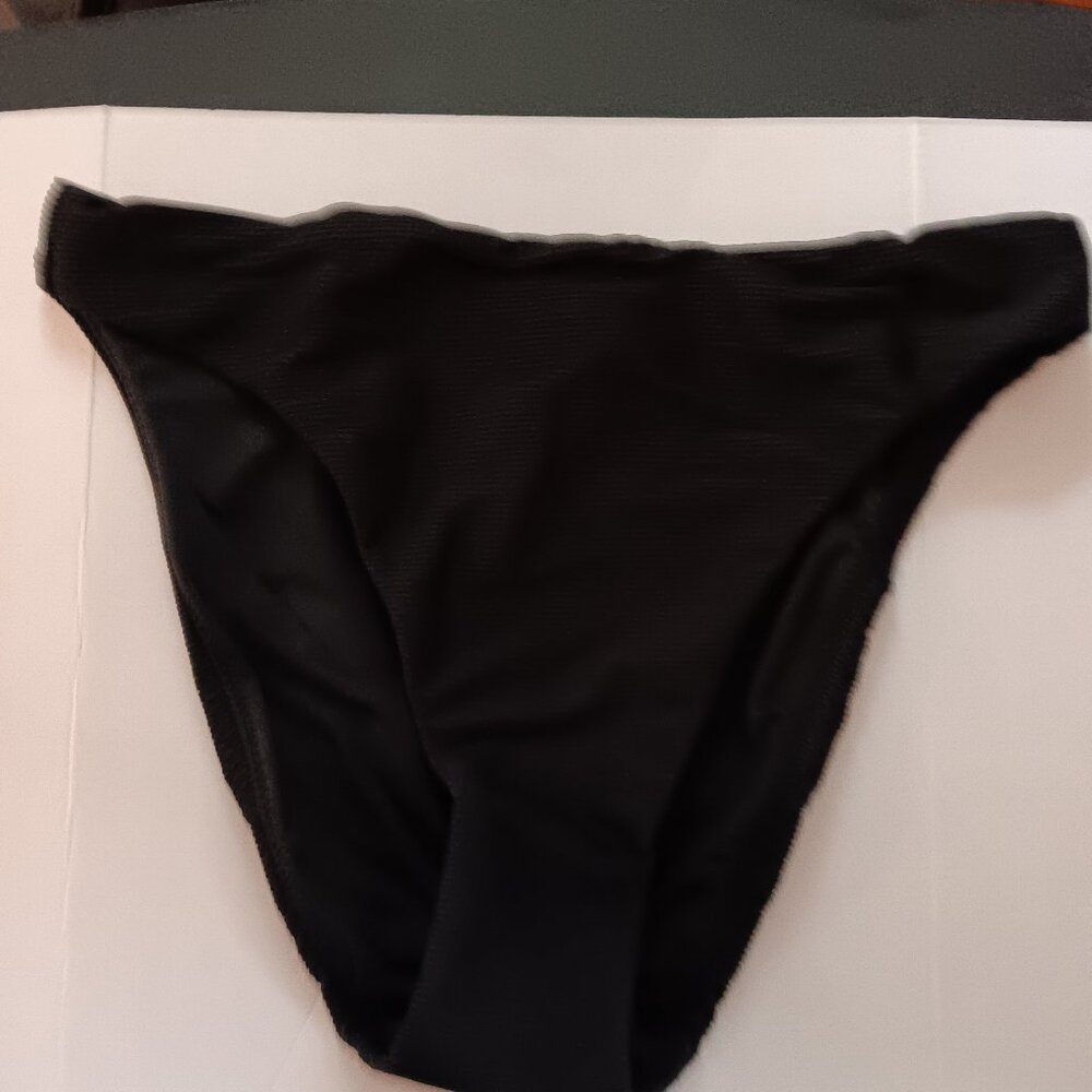 J Crew Women's Bikini Bottom Black Size Small NWT